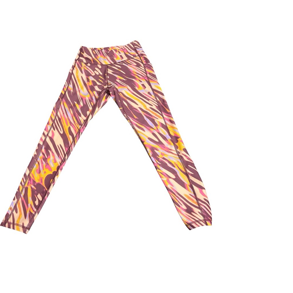 Tek Gear Pink and Yellow Leggings with Tech Pockets